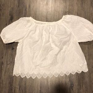 Gap Off the Shoulder White Blouse